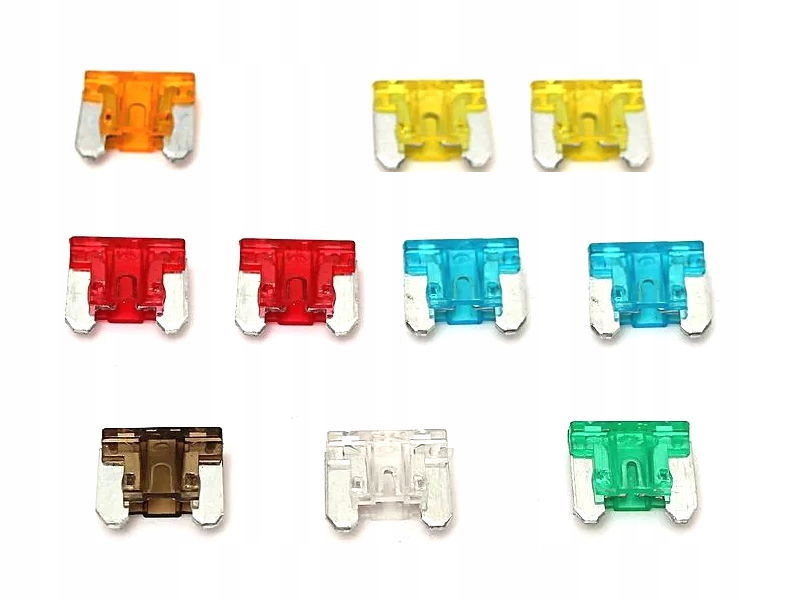 Zestaw bezpieczników 5A-30A 10x MINI LOW PROFILE
