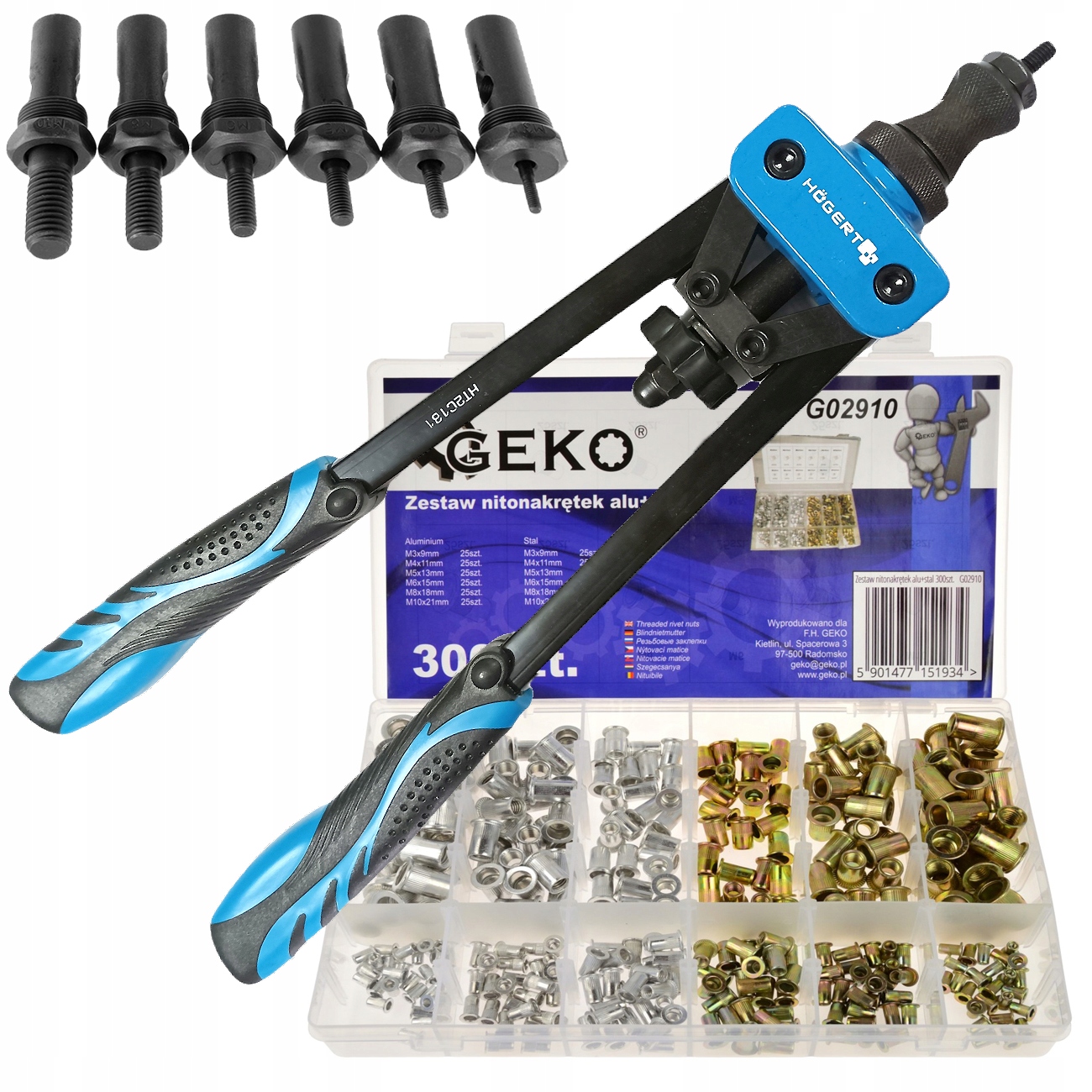 Nitownica M3-M10 HT2C181 + 300 szt. nitonakrętek