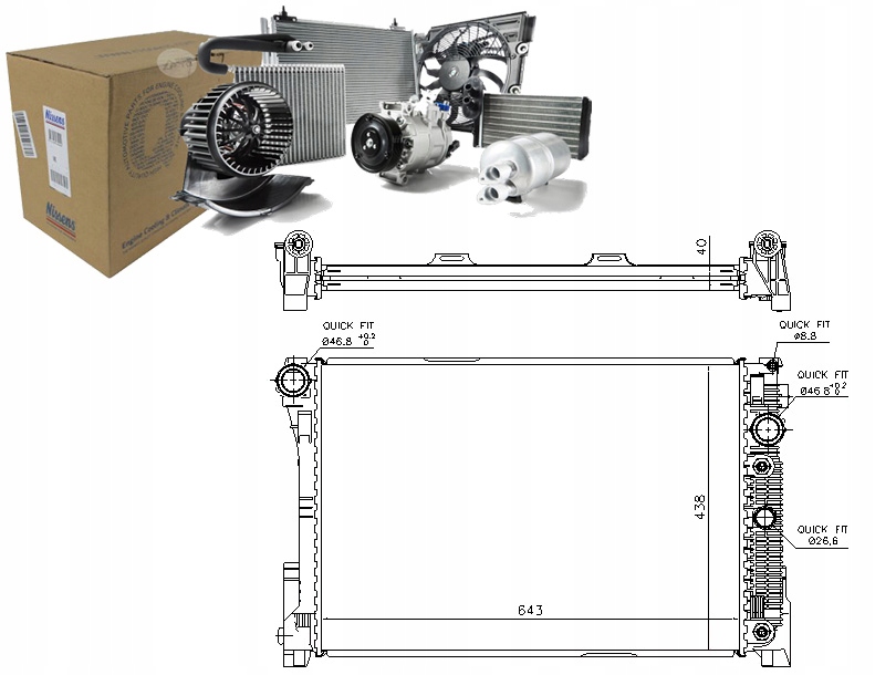 Nissens Chladič Motoru Nis, 67162