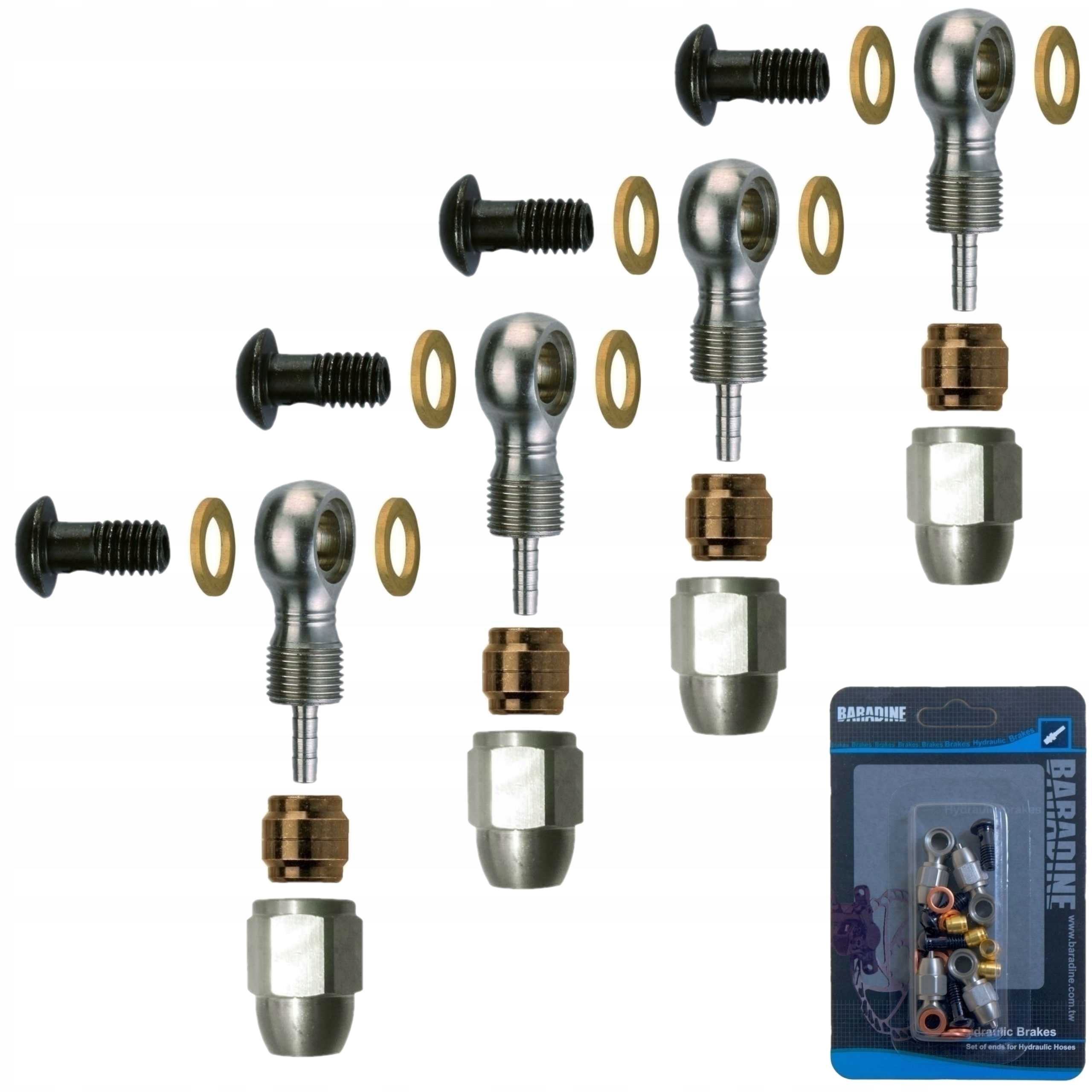 Baradine HP-S-02 końcówki przewodu hydraulicznego do Shimano Xtr 2005-2006