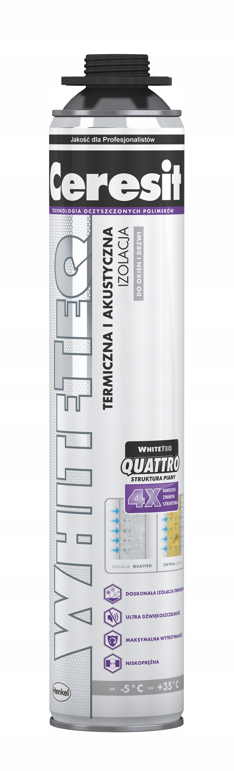 

Ceresit Pianka montażowa Whiteteq Quattro 750ml