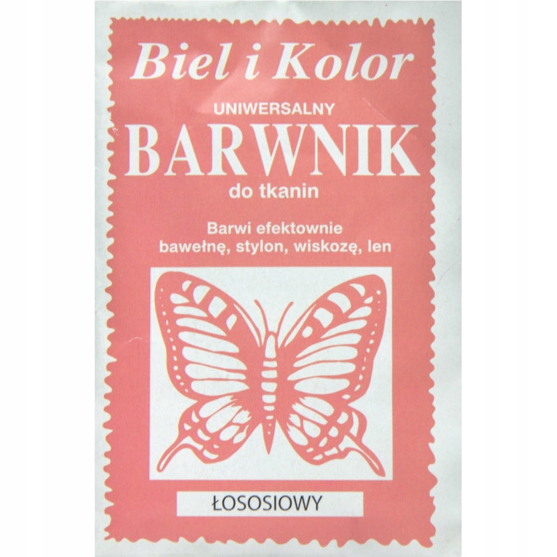 

Barwnik do tkanin farba Biel i Kolor Łososiowy