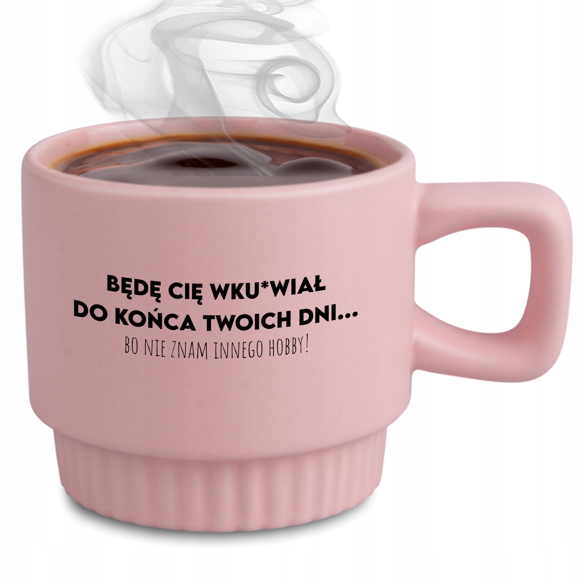 Ryflovaný hrnček ružový Nepoznám Iné Hobby ako darček pre manželku manžela