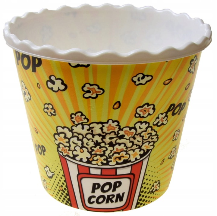 DUŻY KUBEK KUBEŁEK PLASTIKOWY POJEMNIK MISKA POPCORN FRYTKI CHIPSY BOX 2,2L