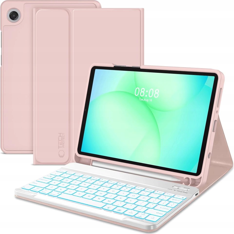 Pouzdro s klopou a klávesnicí Tech-Protect pro Galaxy Tab A11 A9, silné pouzdro