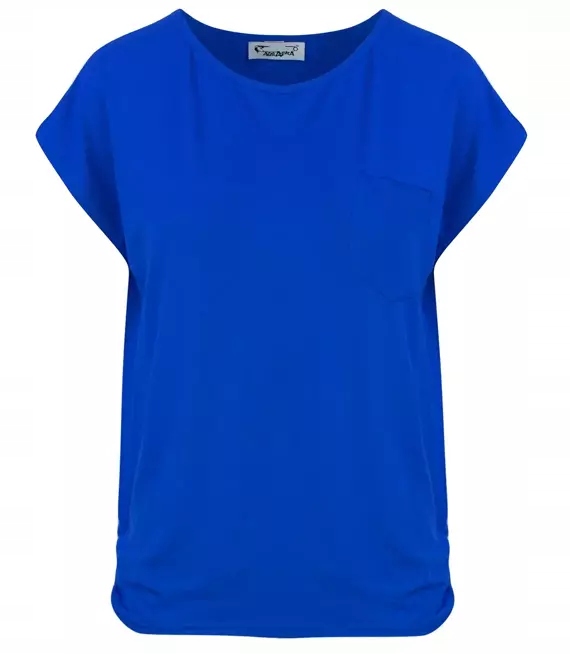 

Bluzka z kieszonką trapezowa koszulka oversize 46