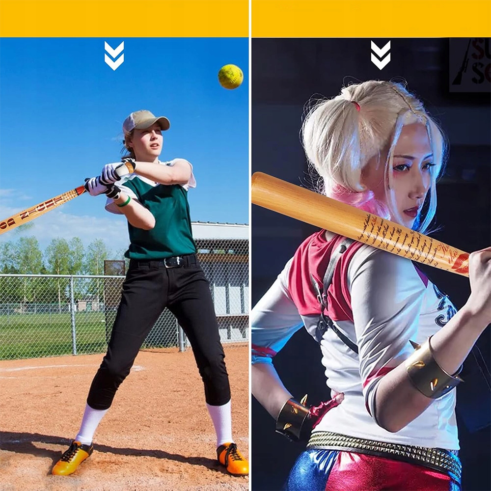 HARLEY QUINN LEGION SAMOBÓJCÓW DREWNIANY KIJ BASEBALLOWY HALLOWEEN COSPLAY EAN (GTIN) 0191491212772