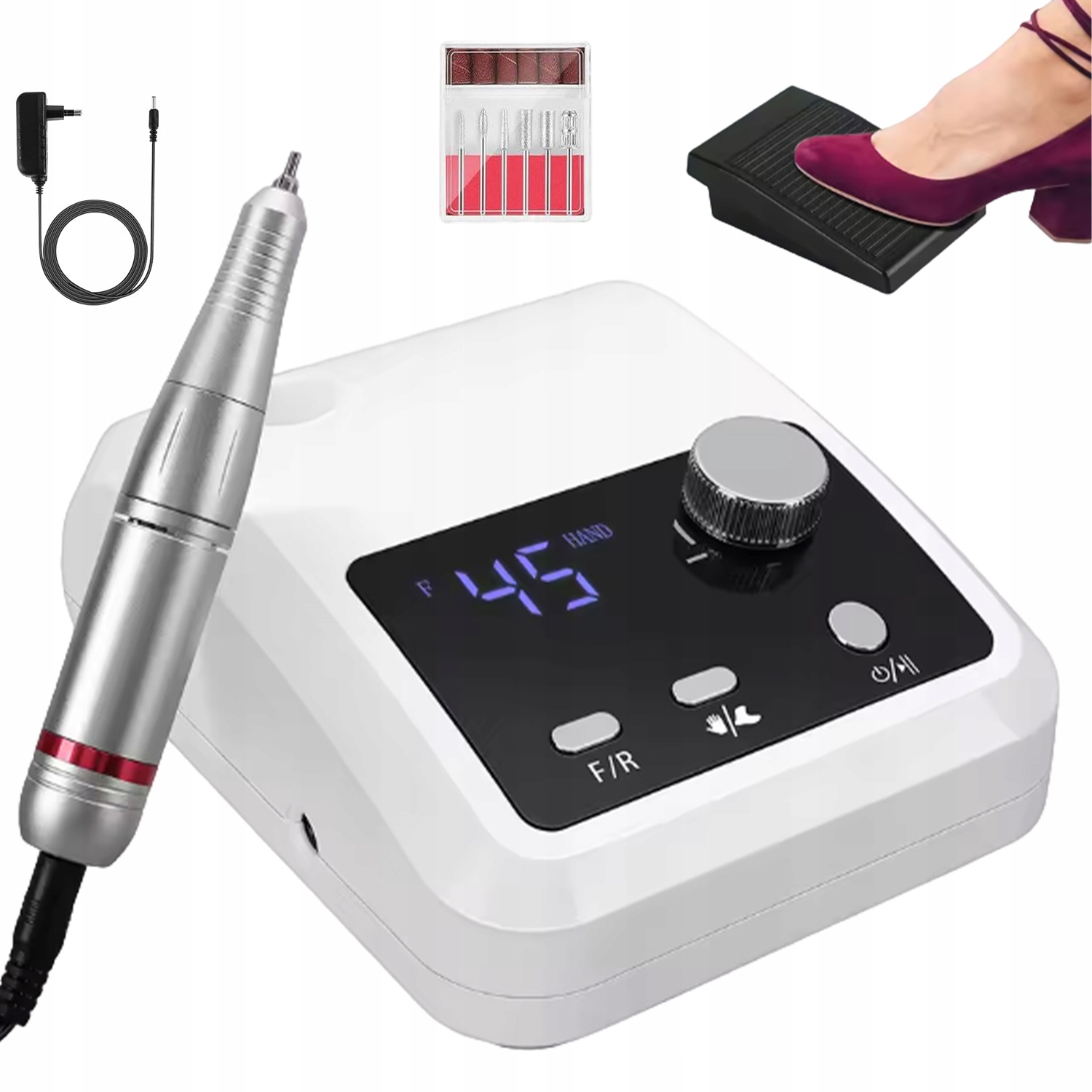 Elektrický Pilník Na Nehty S LCD Displejem A Ergonomickou Rukojetí