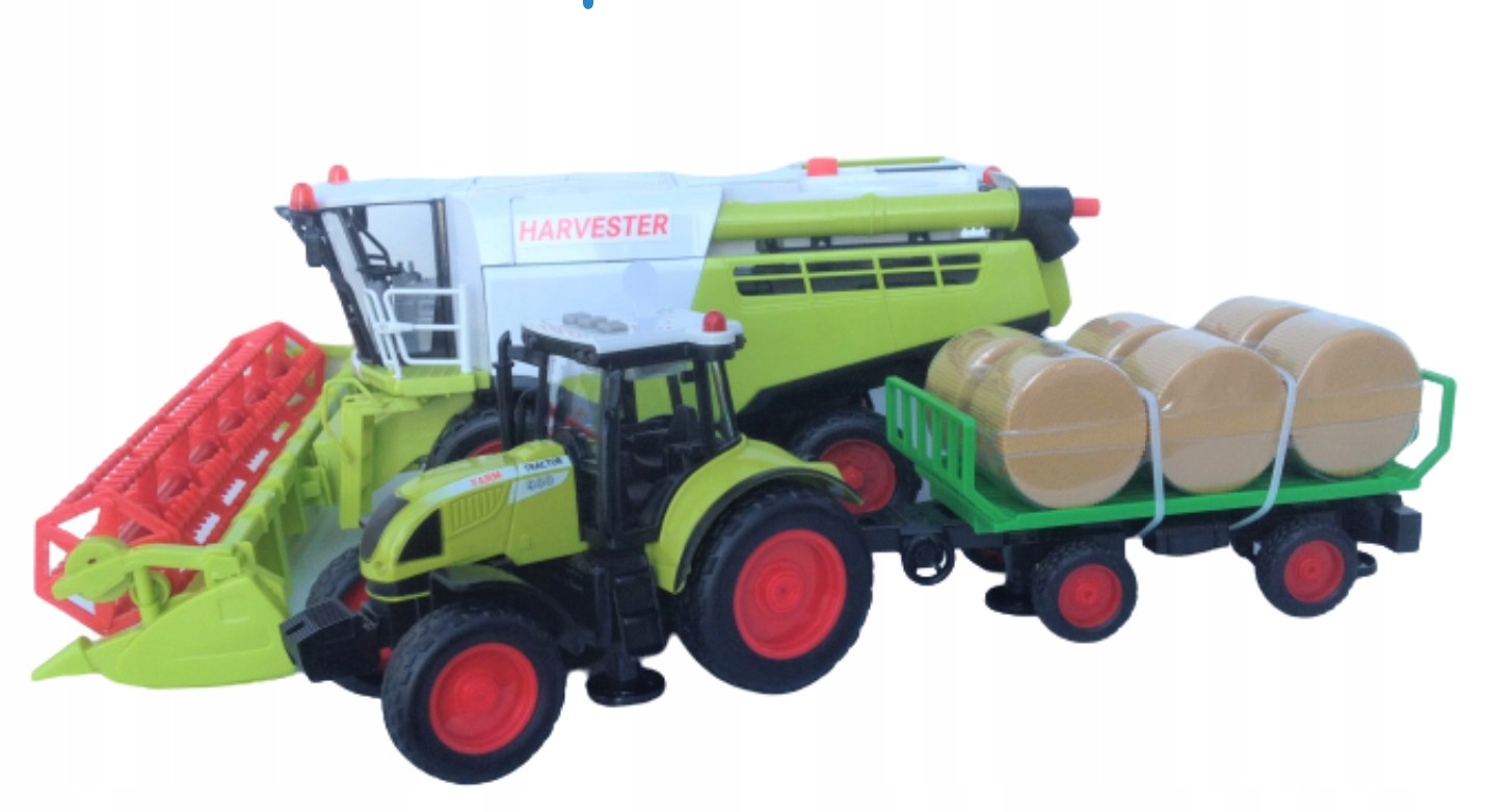 

Traktor ciagnik Duży Zestaw Kombajn Rolnik Farma