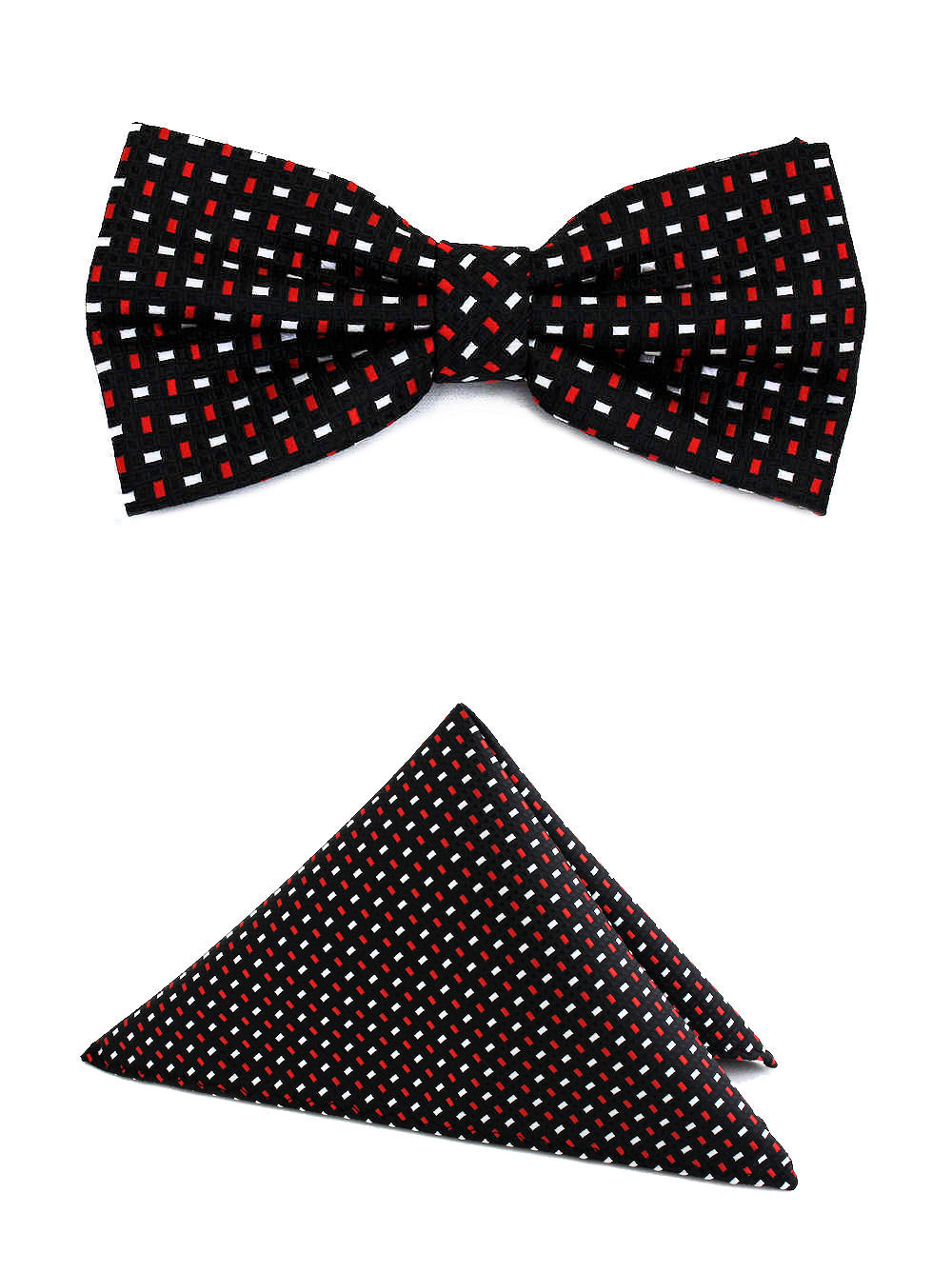 

Mucha i Poszetka Zestaw Czarny W Biało Czerwone