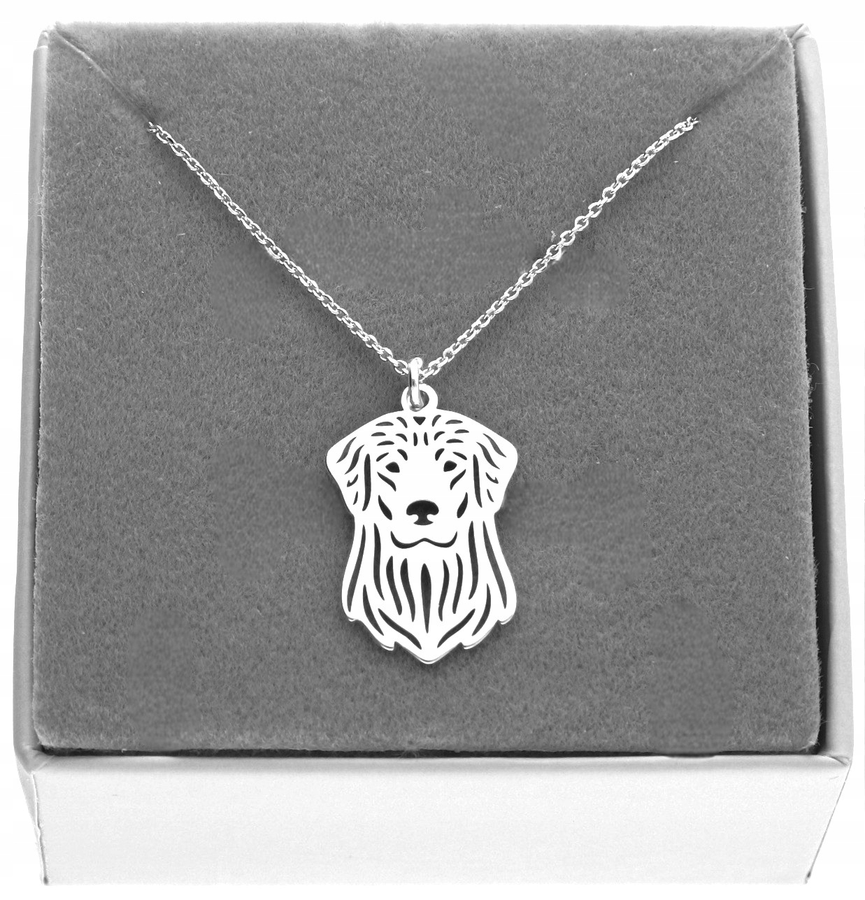 stříbrný řetízek náhrdelník se psem Zlatý Retriver stříbro 925 45cm