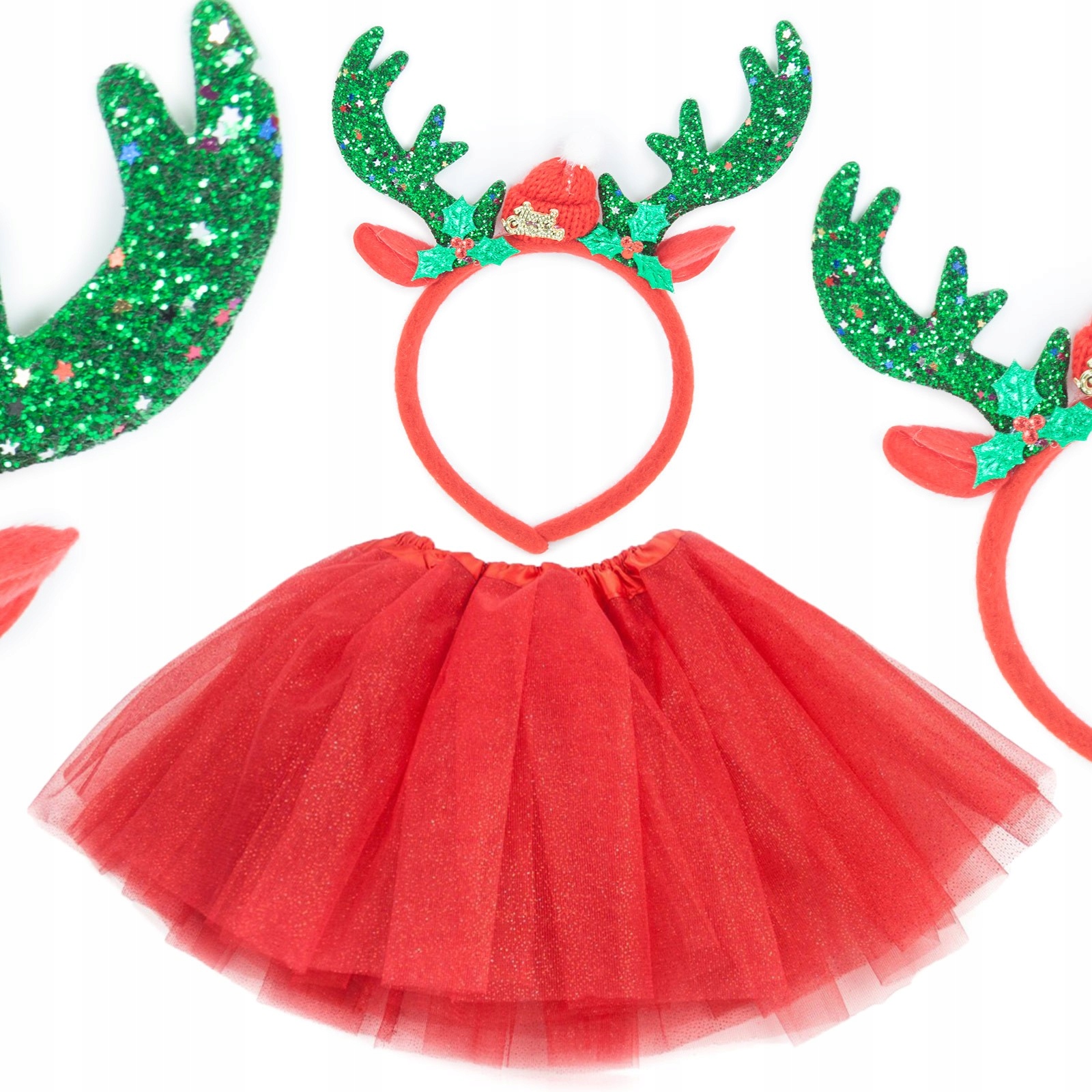 STRÓJ Święta PRZEBRANIE RENIFER spódnica AKCESORIA Płeć Dziewczynki
