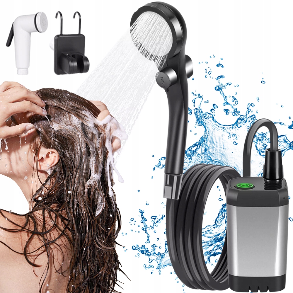 Turistická sprcha Z 6000 mAh 2 m Hadice 3 režimy Inteligentní Led displej