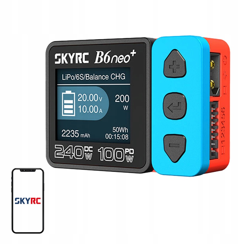 SkyRC B6neo+ Mini modelářská nabíječka DC 240W LiPo LiHV NiMH Pb 10A