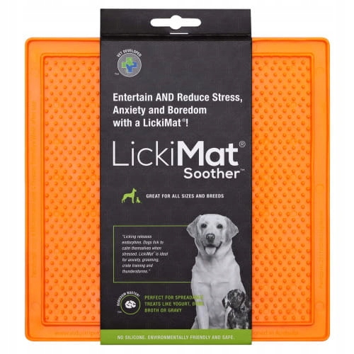 

Mata LickiMat Soother pomarańczowa dla psów