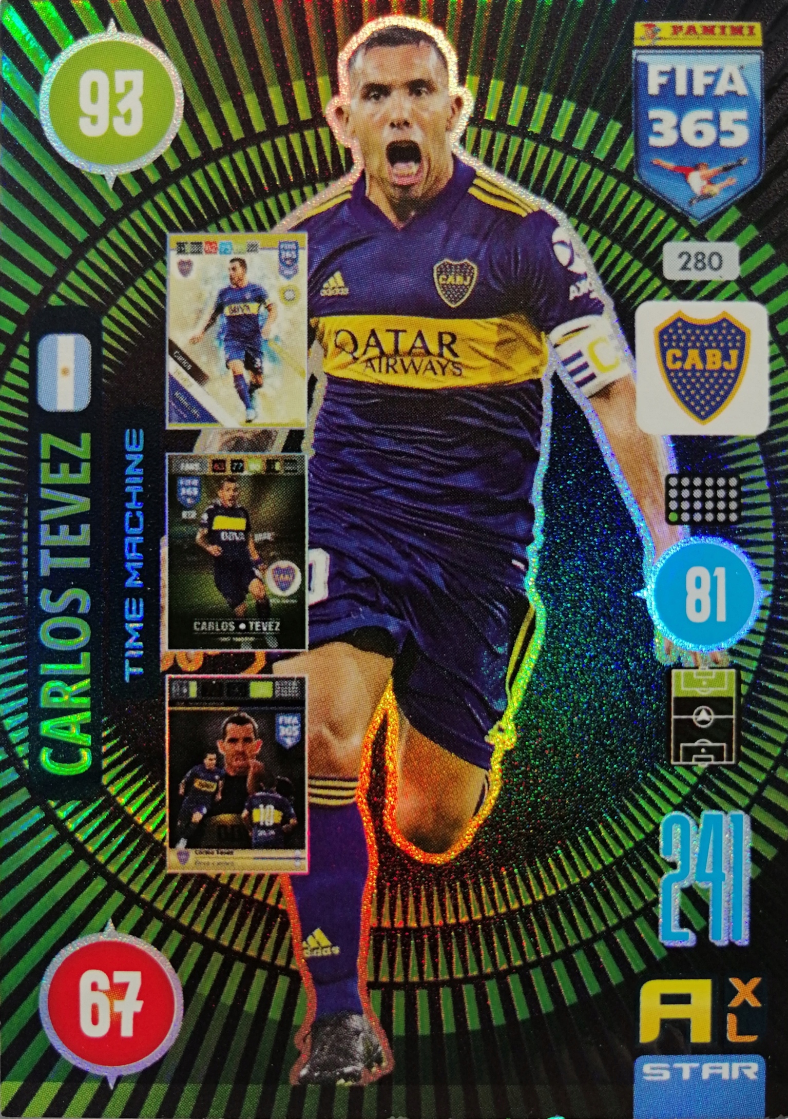 FIFA 365 2021 STAR TIME MACHINE 280 CARLOS TEVEZ