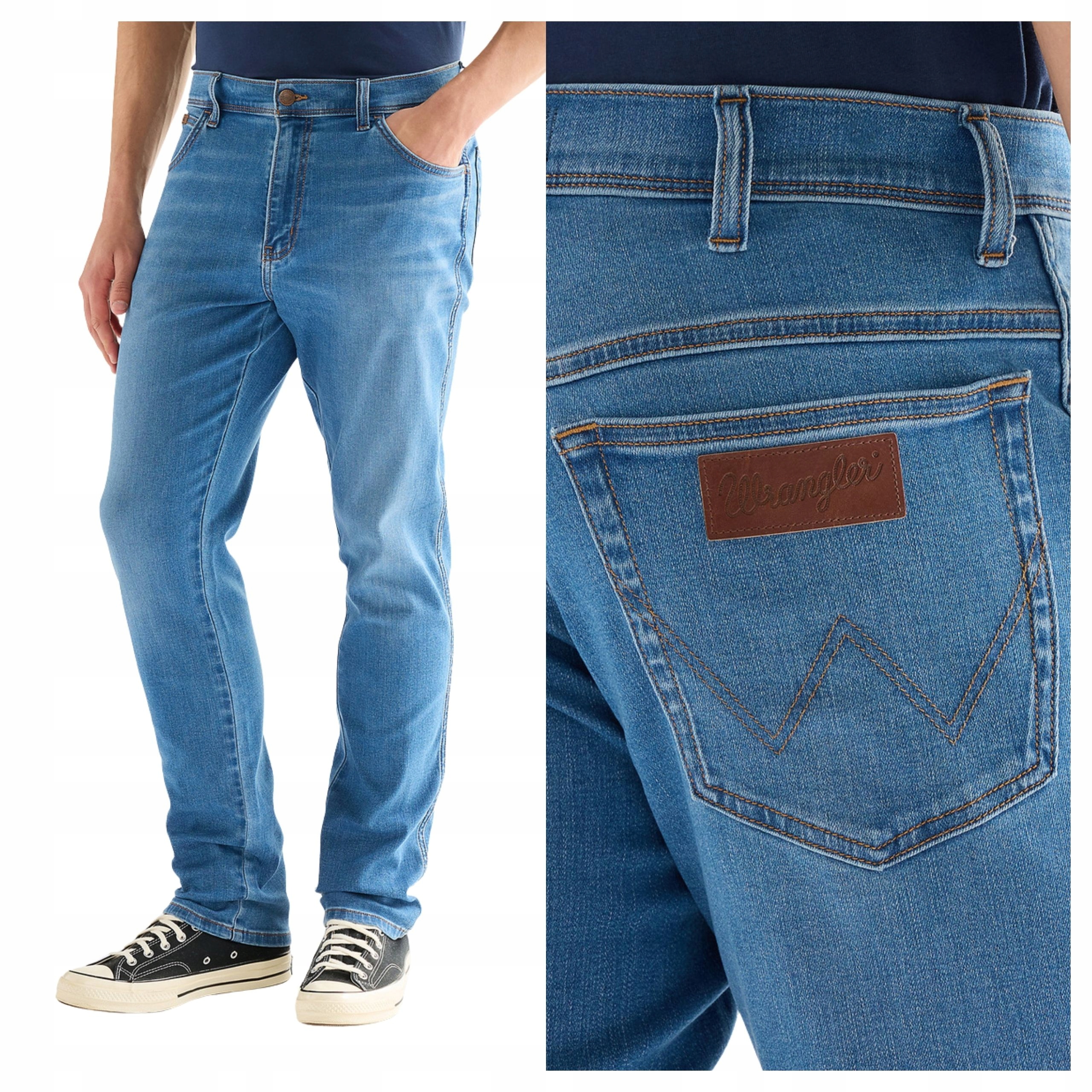 Pánské džínové kalhoty Wrangler Texas Slim modré W32 L30