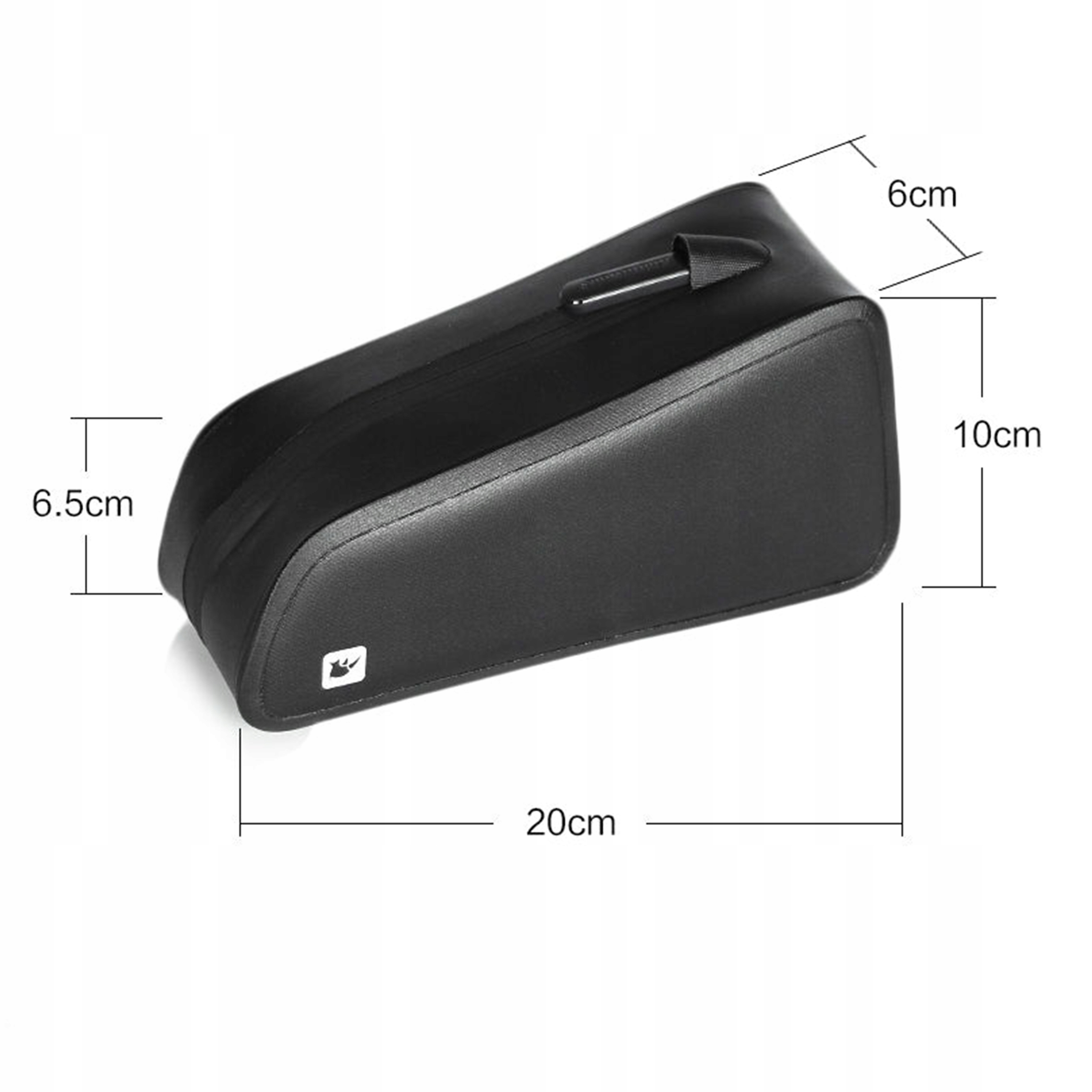 Torba rowerowa na ramę Wodoodporna sakwa rowerowa 1.2L Rhinowalk Kolor dominujący czarny