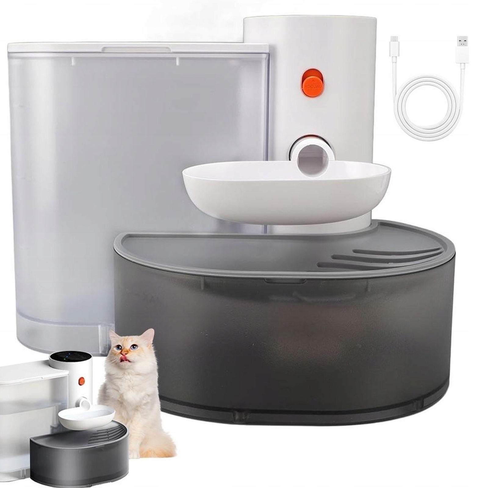 Fontána Pro Kočky Bezdrátová, Dlouhá Výdrž Na Baterii 2000 Mah