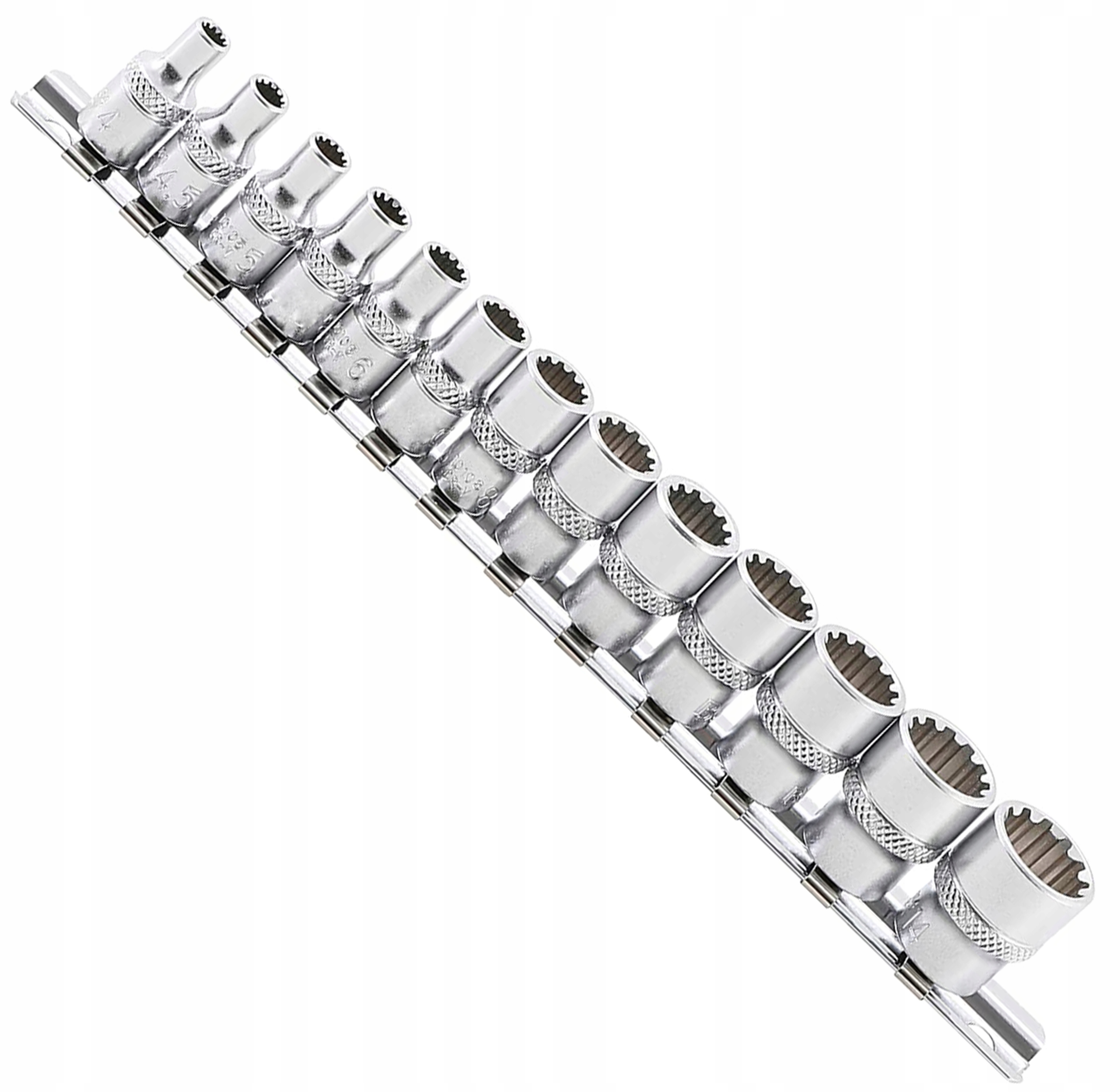 Nasadki Spline 12 Kąt Zestaw Nasadek 1/4 4-14 13EL