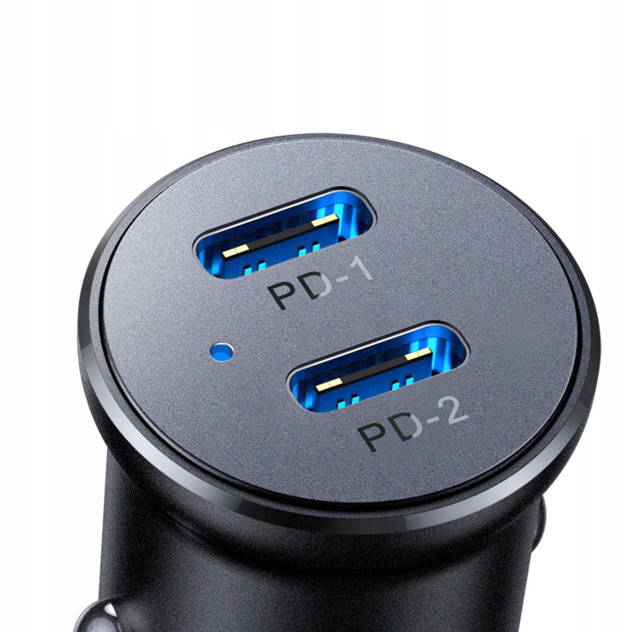 JOYROOM MINI ŁADOWARKA SAMOCHODOWA 30W 2x USB-C PD METALOWA Złącza USB typ C