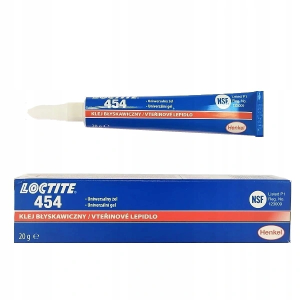 Loctite 454 20g przeźroczysty klej błyskawiczny, uniwersalny, żelowy