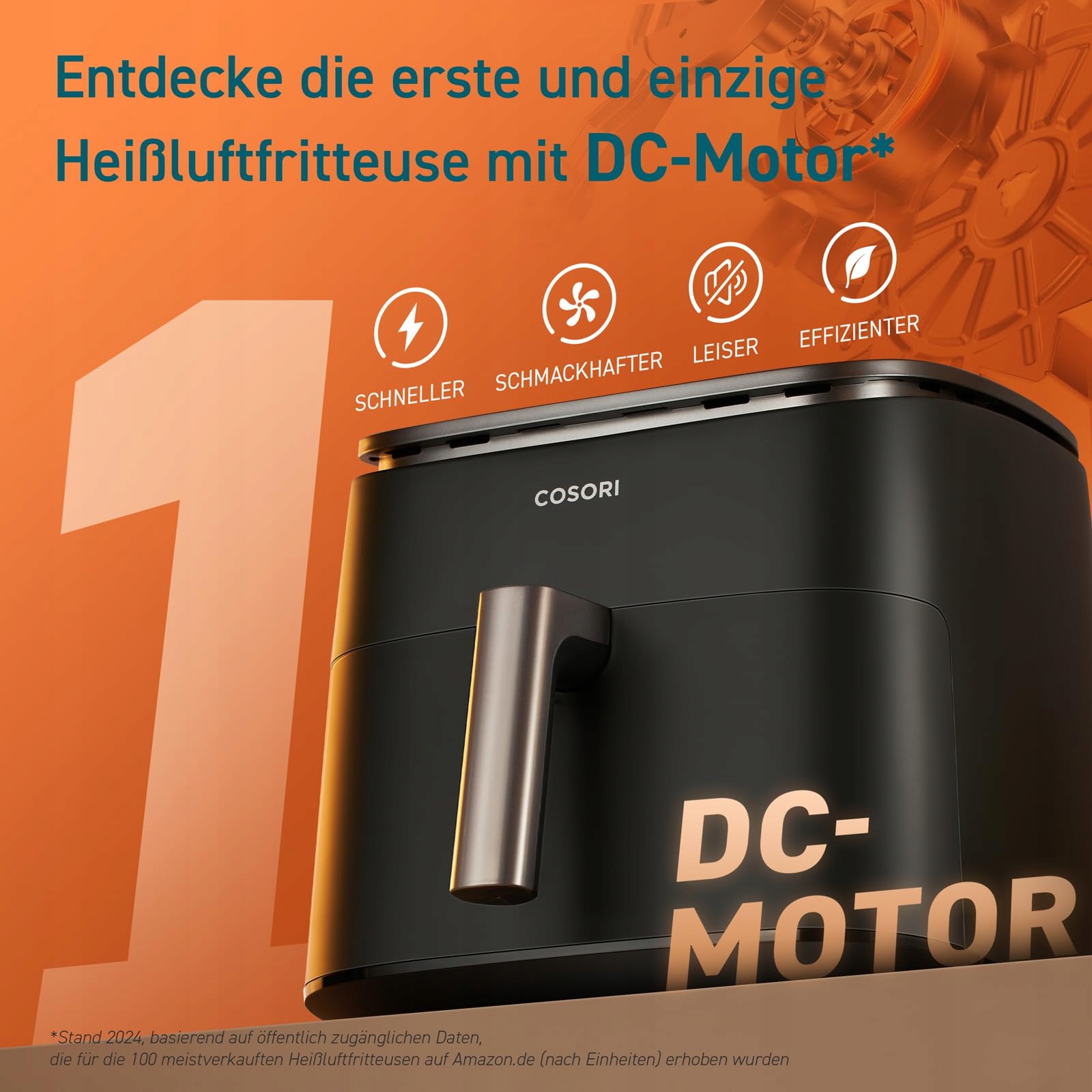 COSORI Frytkownica Beztłuszczowa Airfryer 9w1 XXL 6L Cicha Energooszczędna — miniatura 2