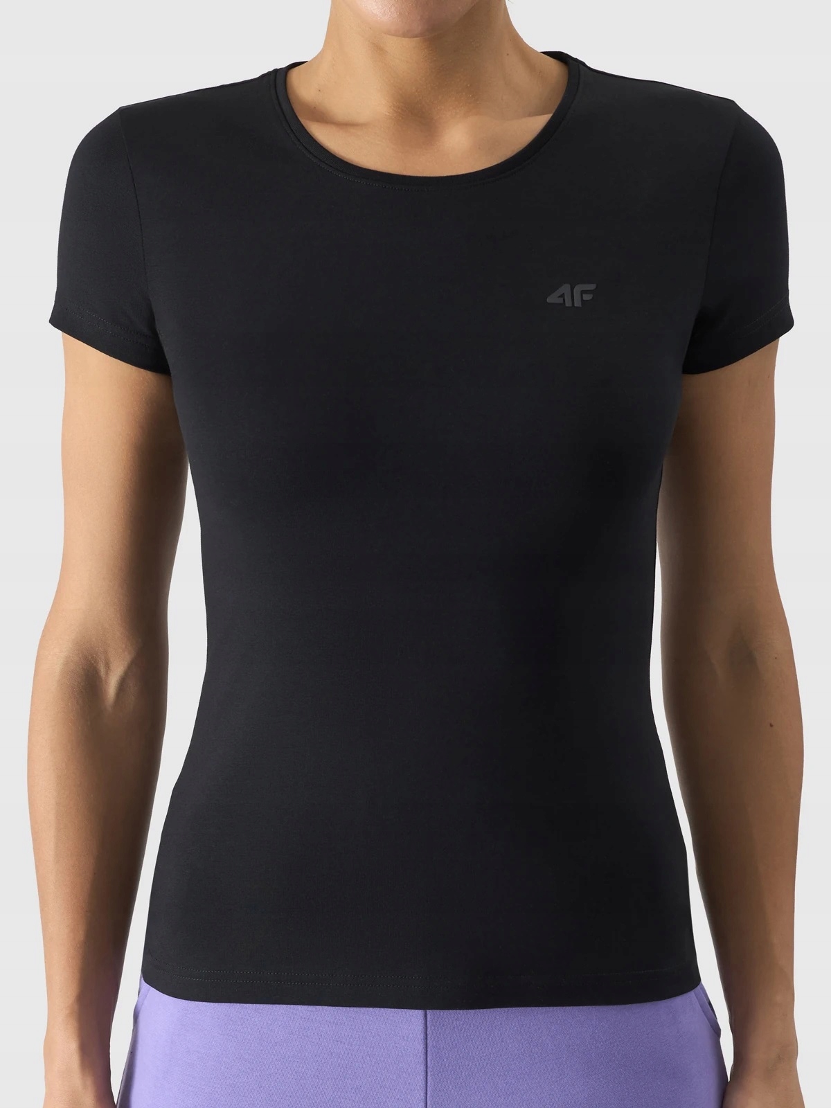 4F KOSZULKA DAMSKA T-SHIRT GŁADKI TTSHF1161 CZARNY XL Model TTSHF1161