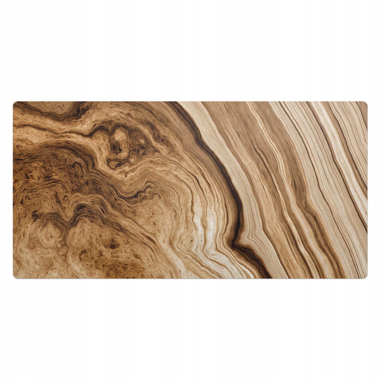 Protiskluzová podložka na psací stůl s motivem Vlny v odstínech dřeva 100 x 50 cm