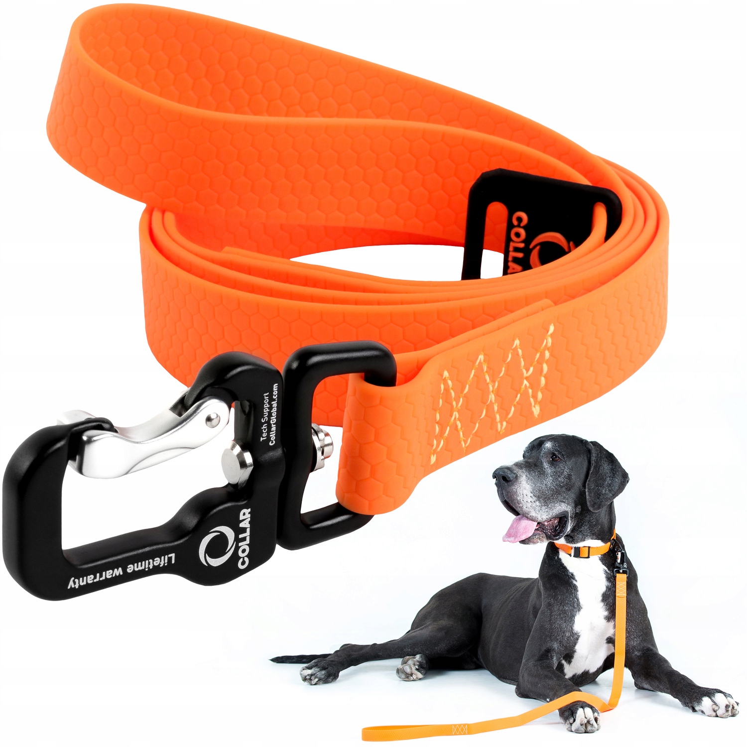 Levně Nejsilnější vodítko pro psa Evolutor 120 cm 25 mm oranžová