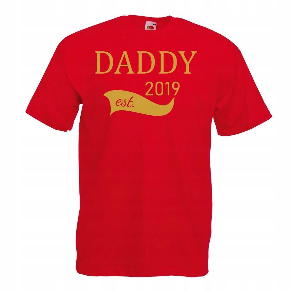 

Koszulka daddy est tata dzień ojca S czerwona