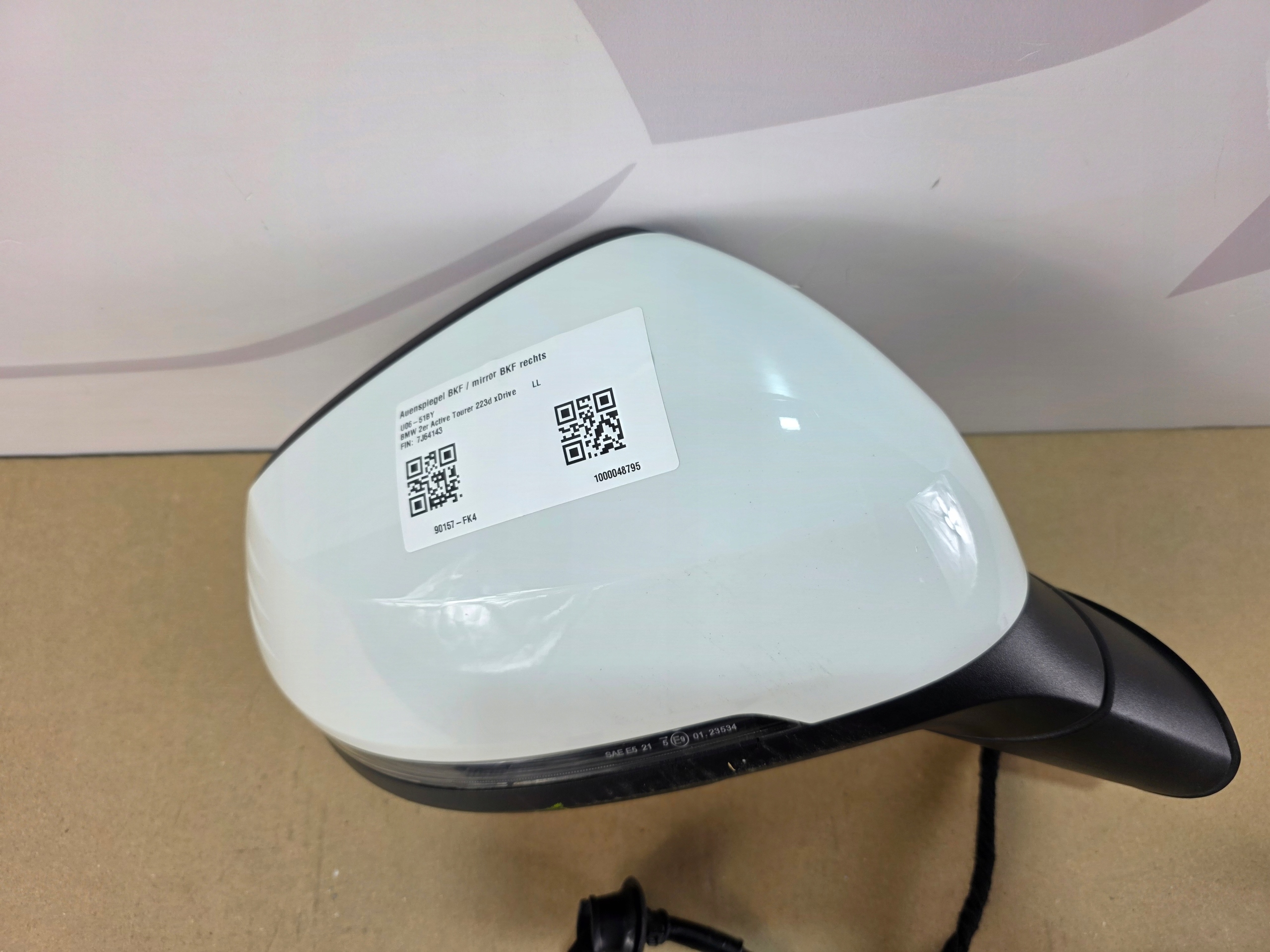 mirror right BMW 2 U06 13PIN ASYSTENT A300