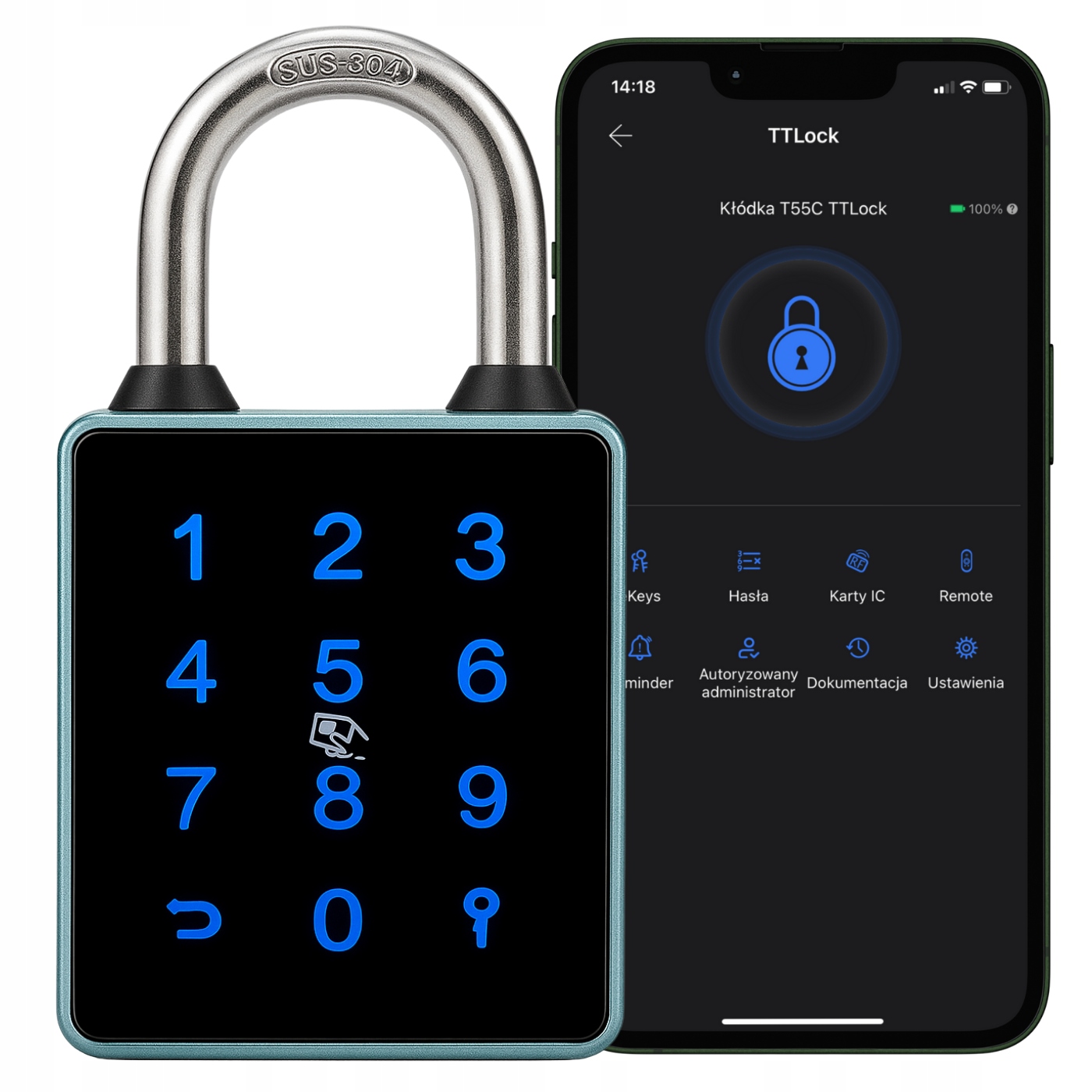 Visiaci Zámok Na Kód Posilňovne Do Kufra Bicykla Vodotesný Ttlock Aplikácia