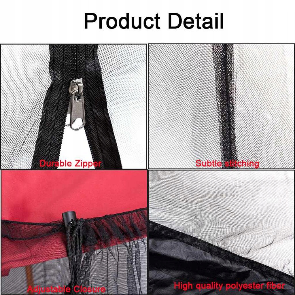 Parasol Moskitiera Bug Parasol Zipper biały Marka bez marki