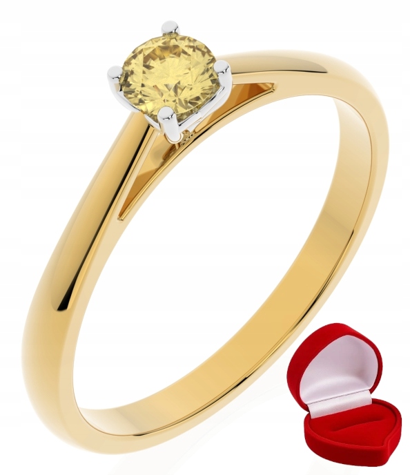 Zlatý Prstýnek 585 14k Safír 0,24 ct Krabička R21