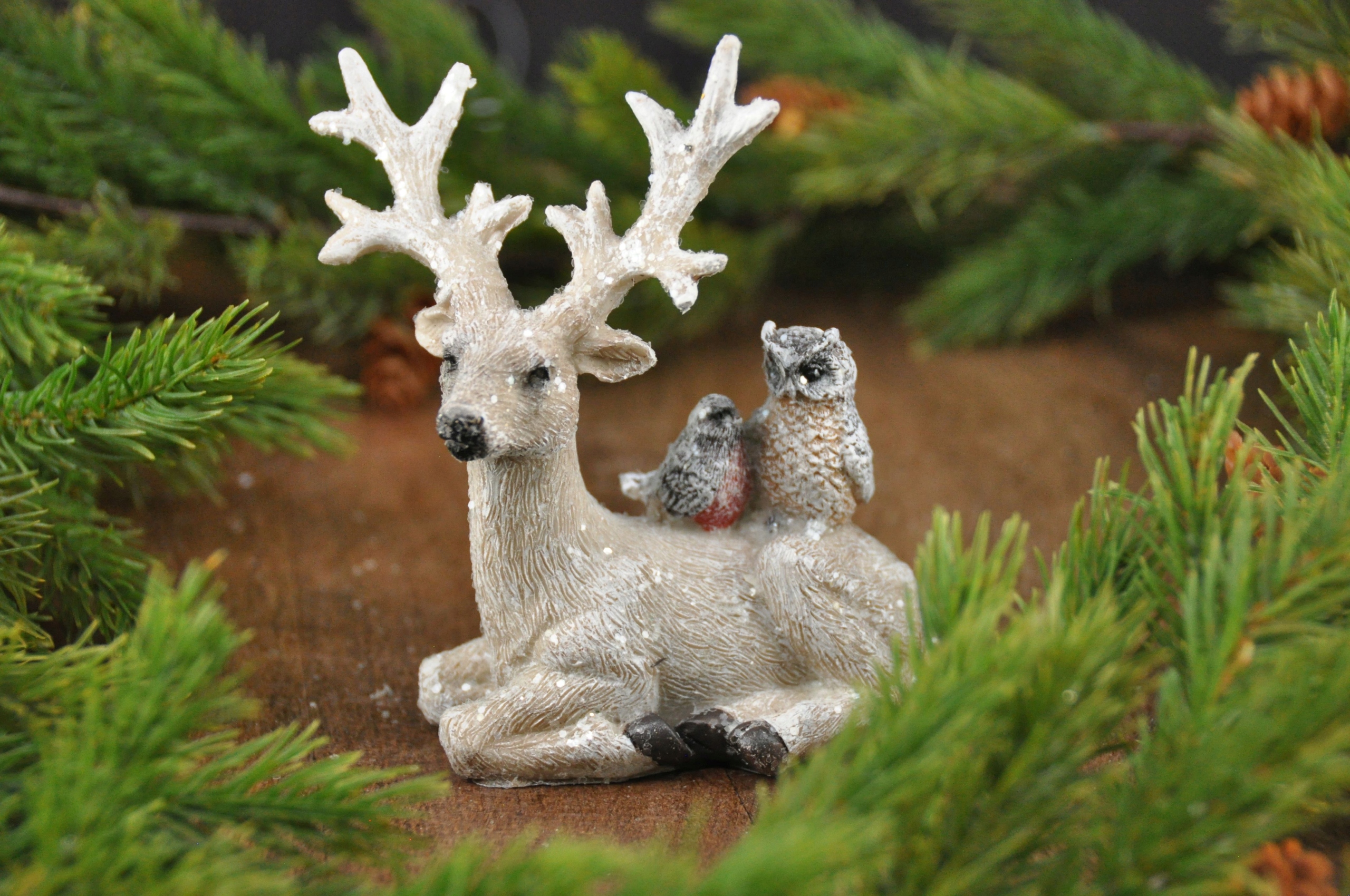 *dekoradom* JELONEK JELEŃ FIGURKA OZDOBA SOWA Marka inna