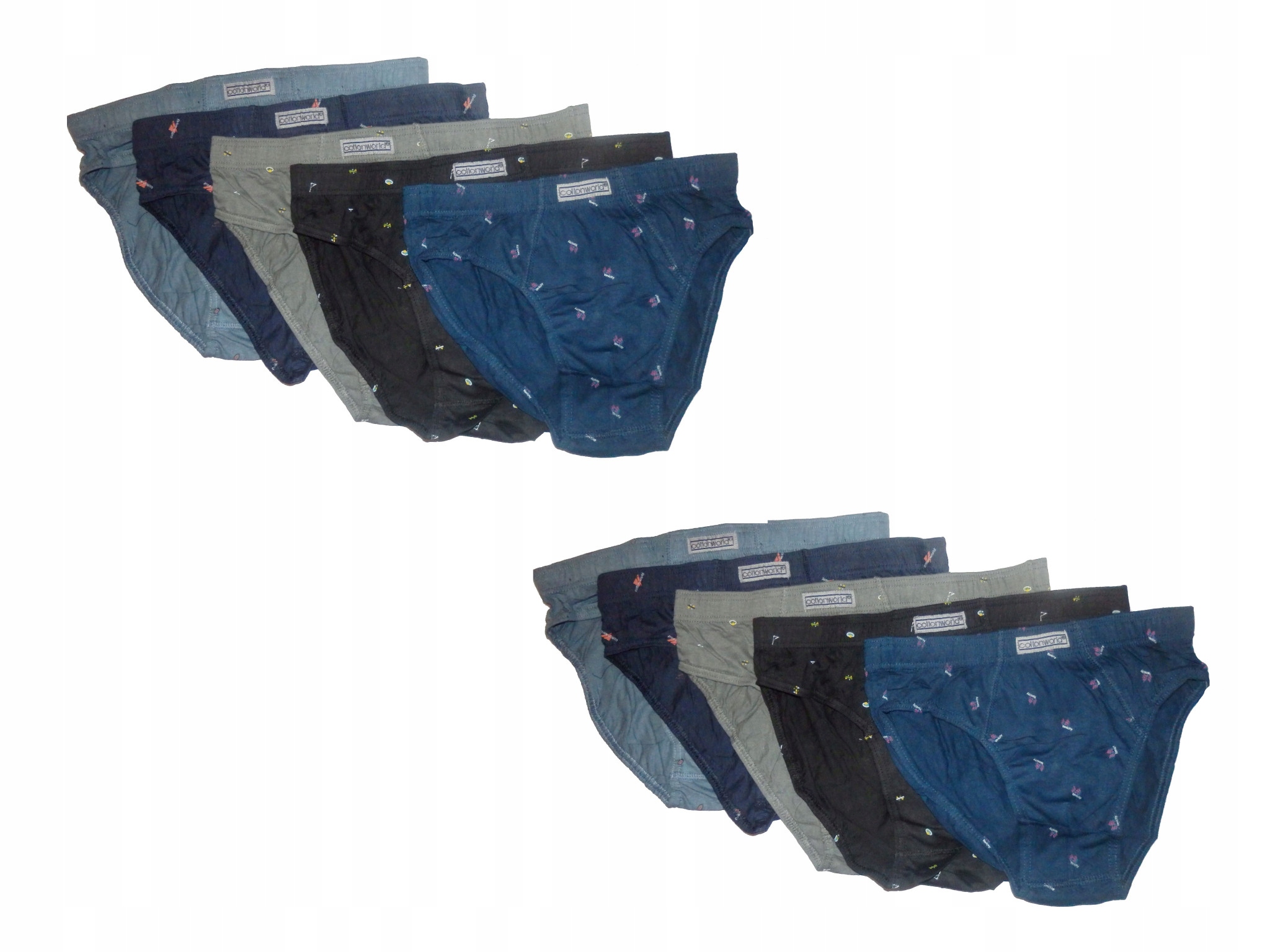 

Slipy majtki męskie Cotton World Pakiet 10szt 6XL