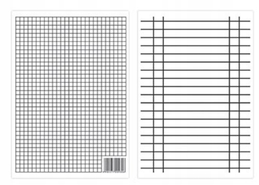 

Liniuszek dwustronny kratka/linia A5 ryga