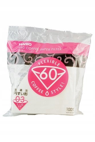 

Filtry do Hario V60-03 100szt. Białe
