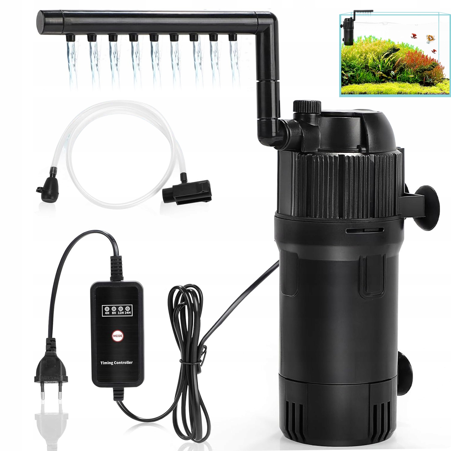 Levně Výkonný Vnitřní Filtr S Uv Čerpadlem Pro Akvárium, Regulace Průtoku Vody