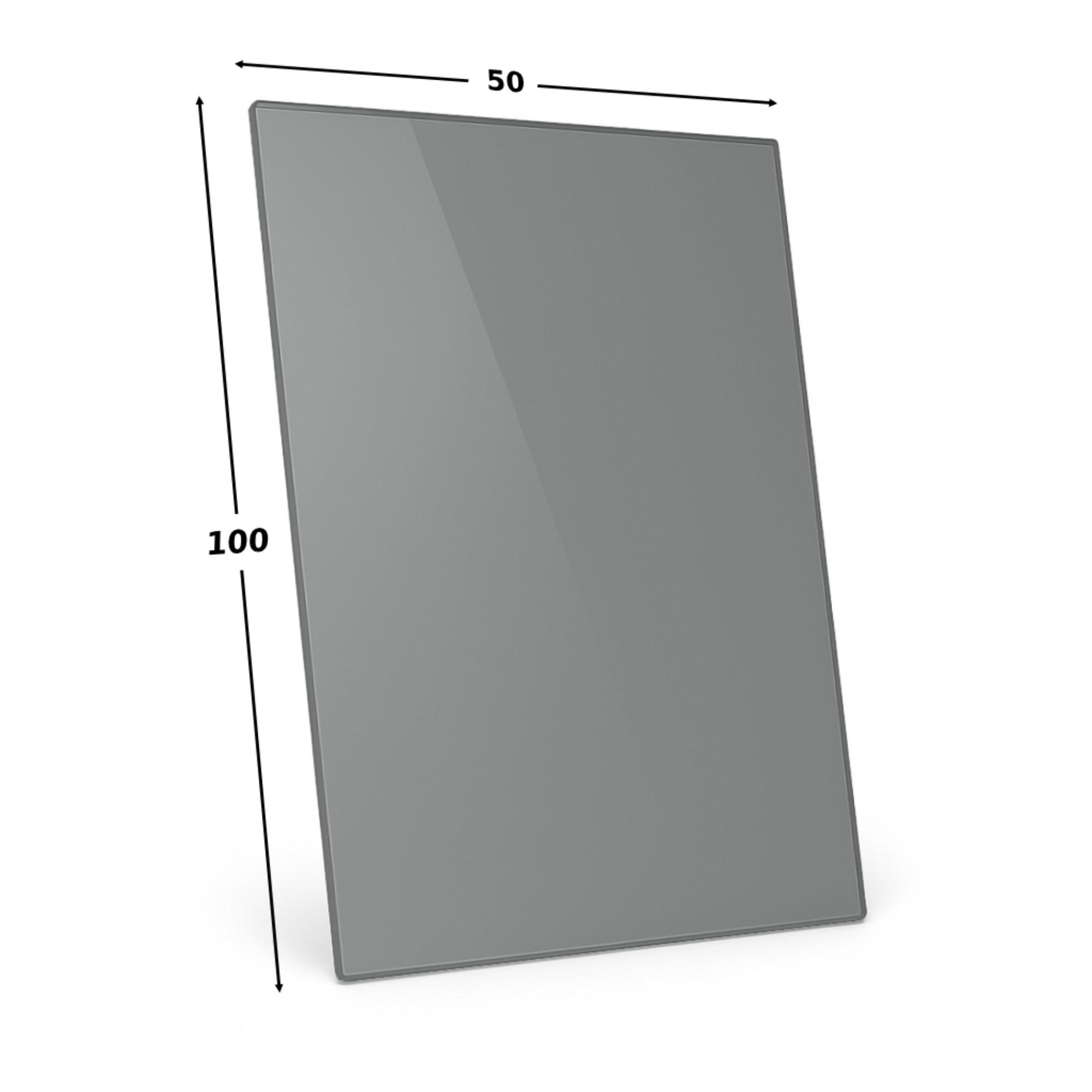 Ochranné Tvrzené Sklo 100X50 Grafit Proti Krbu Sklo Základna