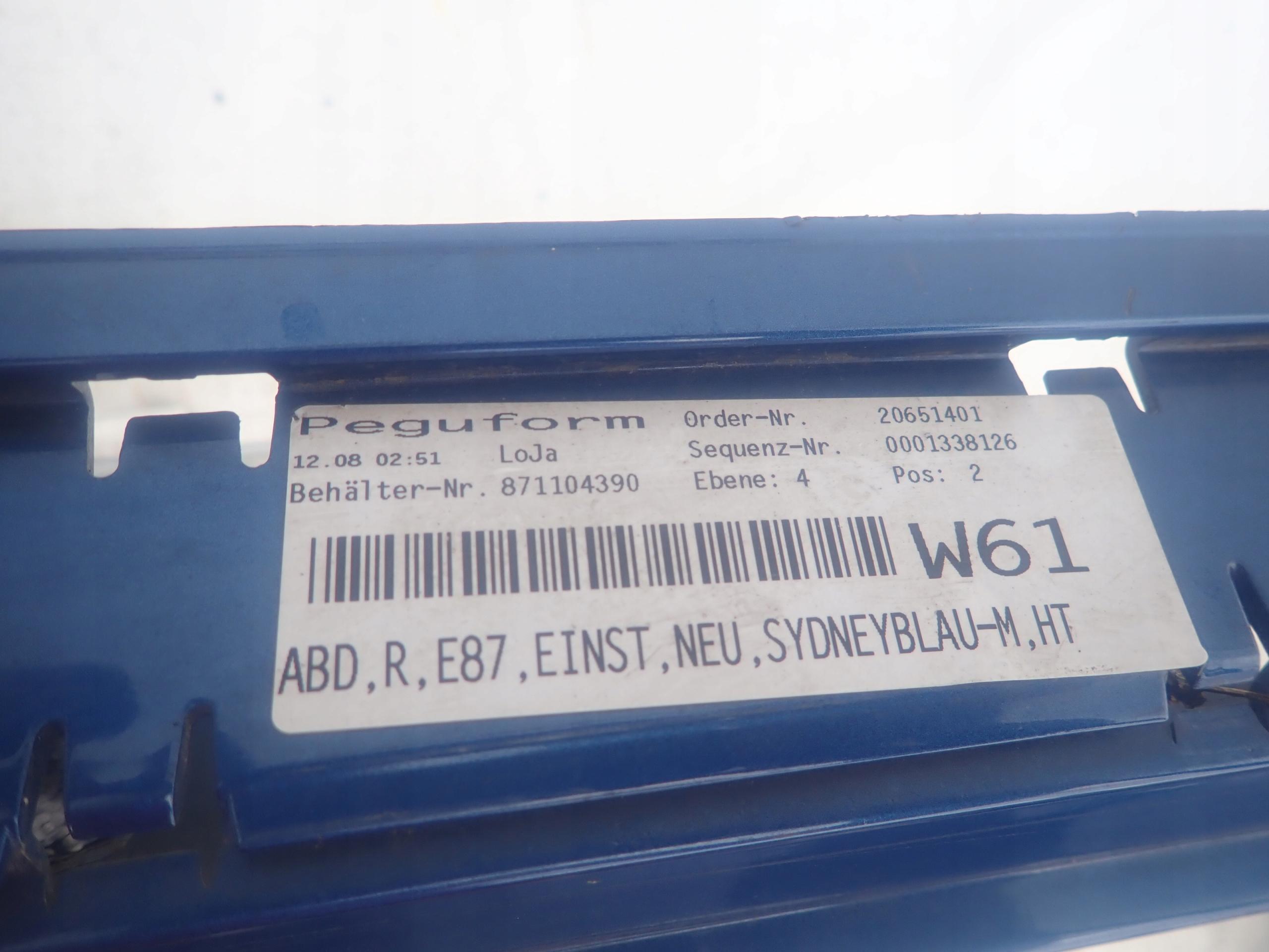 BMW 1 E87 04- m-packet threshold right moulding threshold