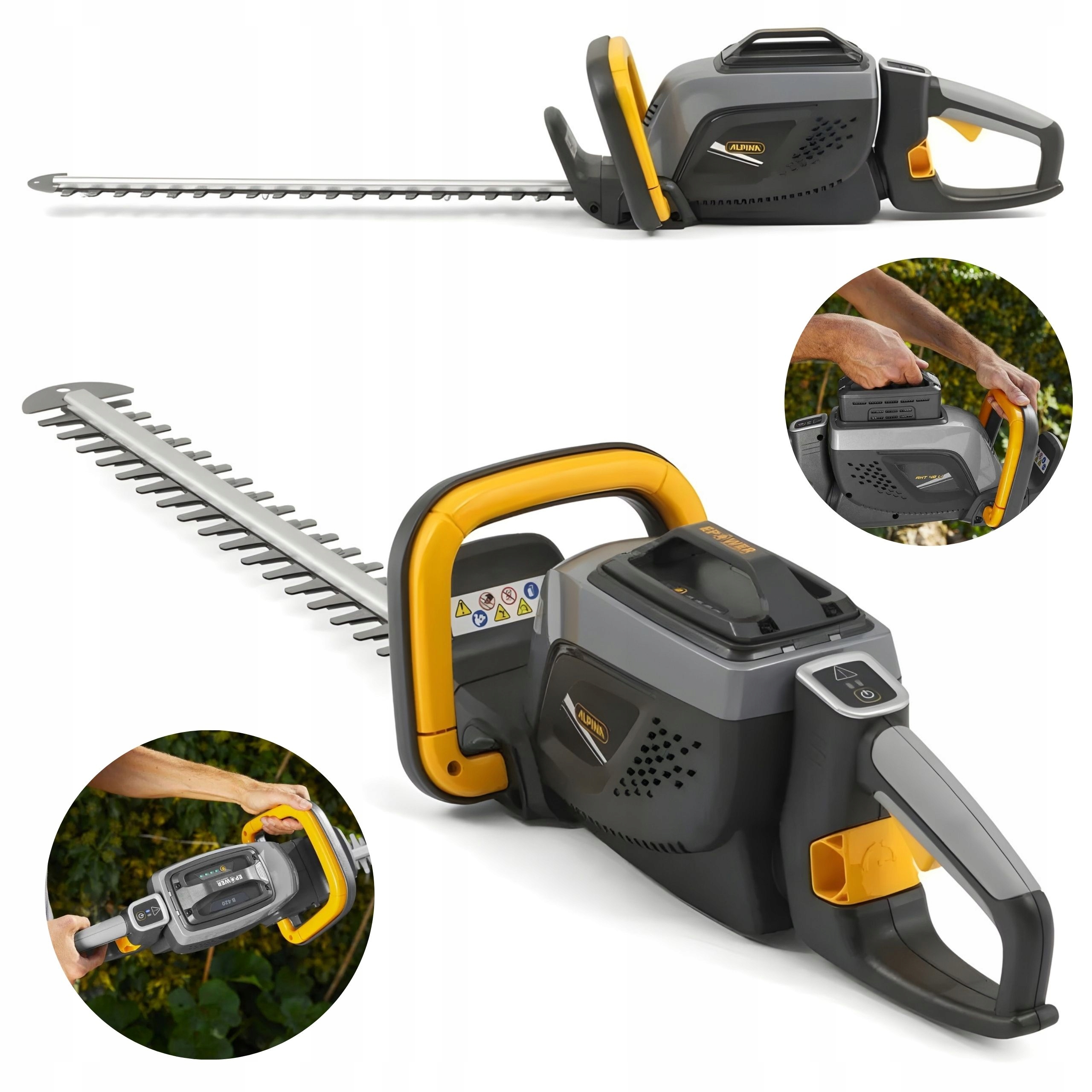 Akumulátorové nožnice na živý plot Alpina Aht 48 Li Kit Batéria nabíjačka