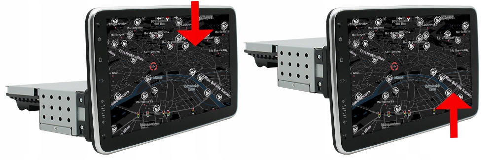 автомобільний радіоприймач 1 DIN 10.1 дюймовий поворотний Android Installation 1-DIN
