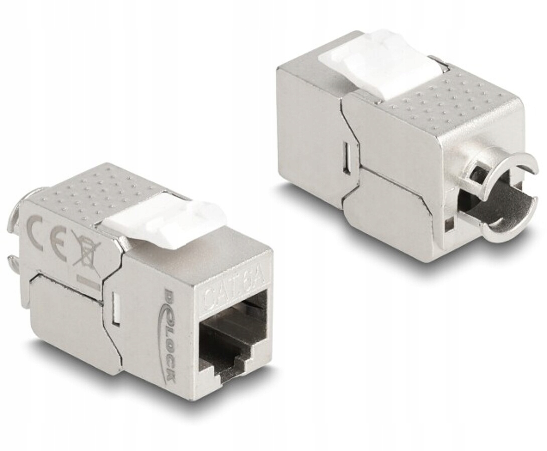 Moduł Keystone RJ45 żeńskie do LSA Cat.6A Slim bez narzędzi Delock 87891