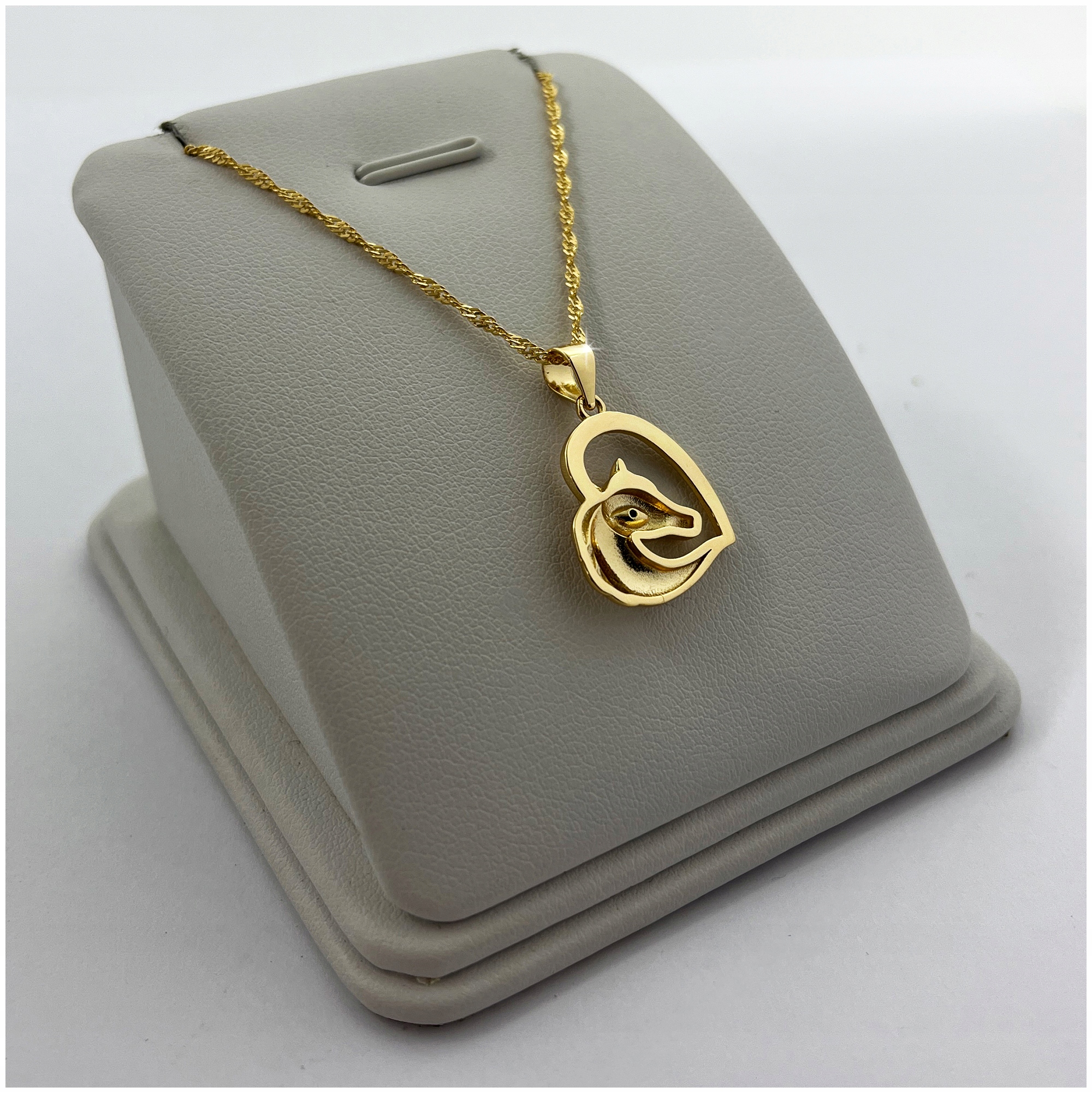 ZŁOTY ŁAŃCUSZEK SINGAPUR+ZAWIESZKA KOŃ SREBRO 925 ZŁOTO 585 ZŁOCONY PREZENT Kolekcja Na Urodziny imieniny dla kobiety 60 70 80 90