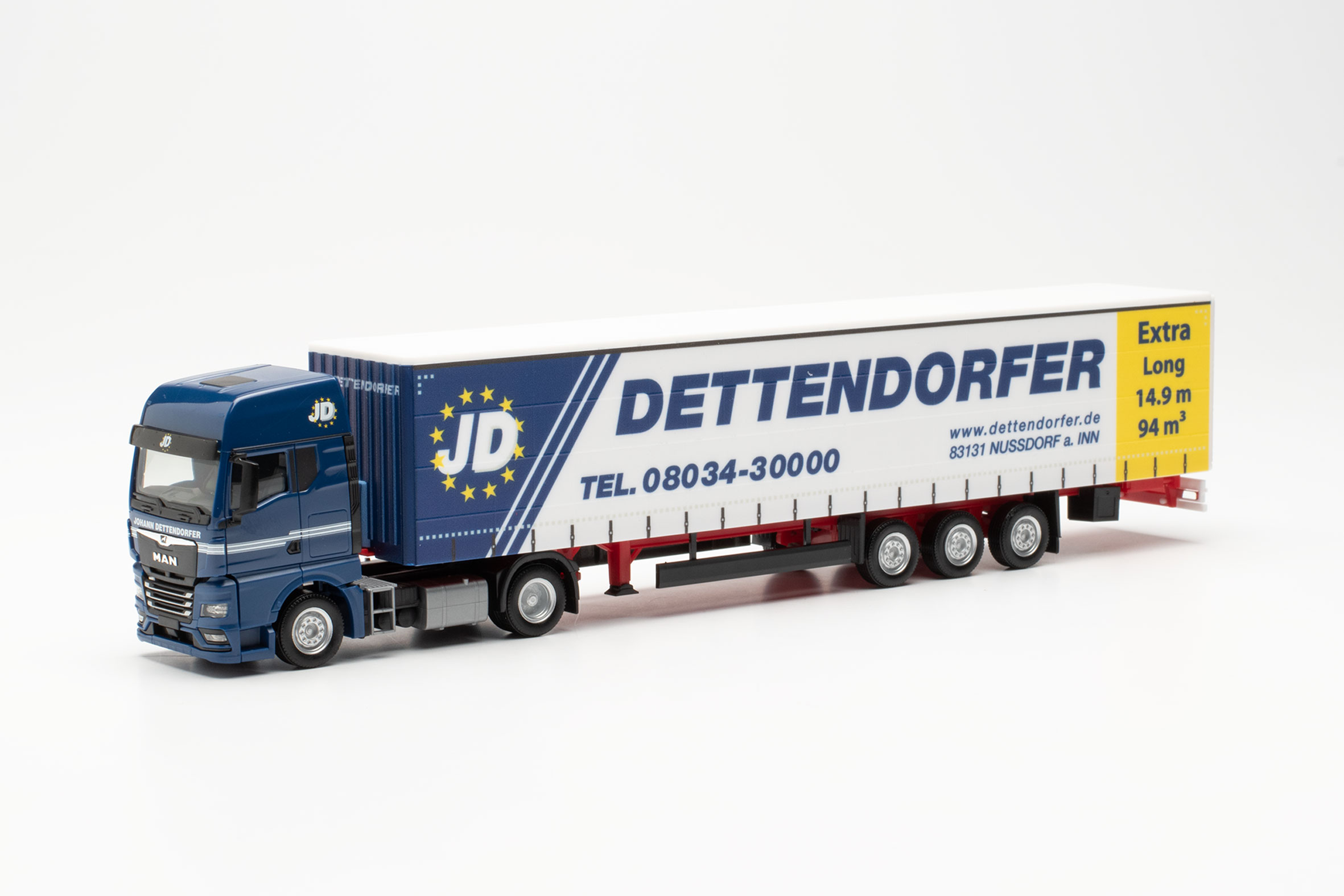 Herpa 315920 Man Tgx Gx záclona 15m Dettendorfer
