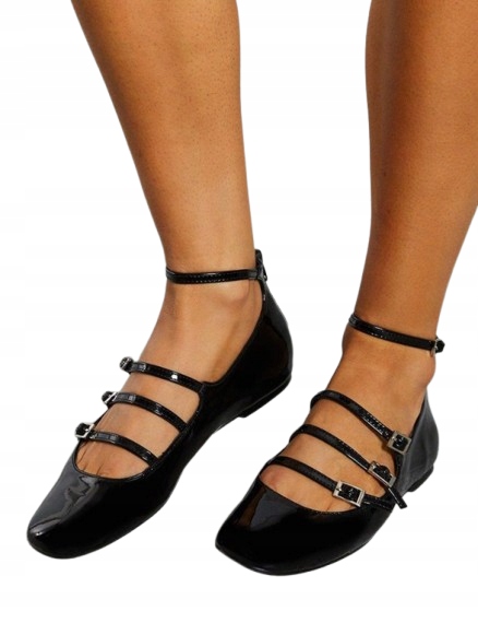 Misspap Dámské Lakované Polobotky S Proužky Černé 37 U_c