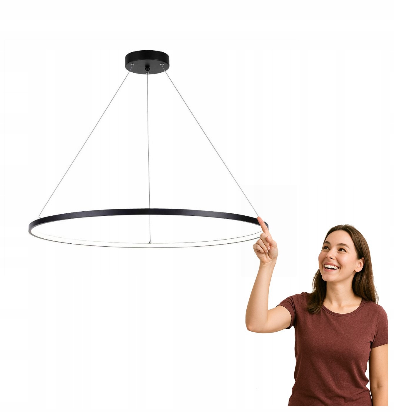 Led závesná lampa 40W Horik PEN89424-90BK Zuma Line