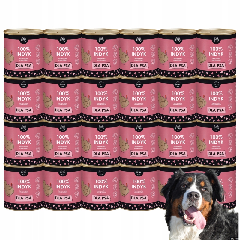 Levně Mokré Krmivo pro psy Barf Krůta 100% 850 g sada 24 kusů